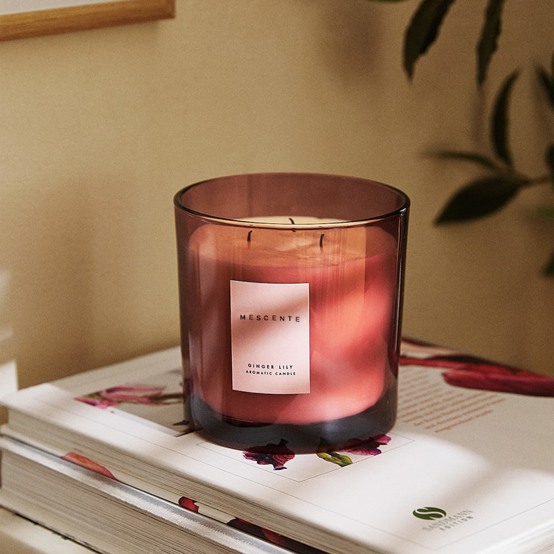 M&Scent Luxury Custom 3 Wick Soy Candles With Woodne Lid A29273-1
