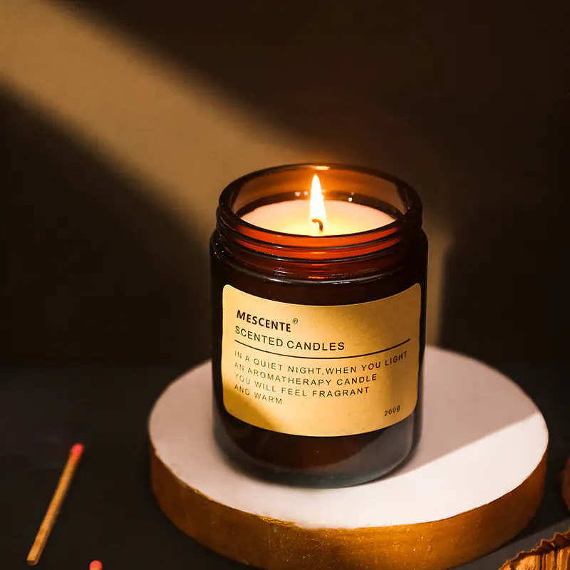 M&Scent Luxury Men Electric Dry Flower Scented Candles With Custom Lables, Scented Paraffin Candle