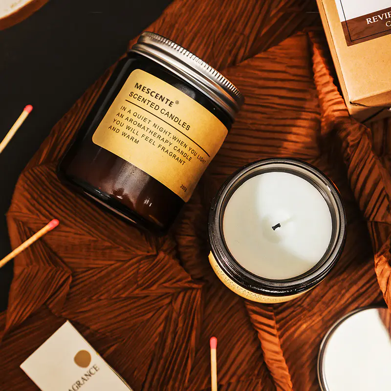 M&Scent Luxury Men Electric Dry Flower Scented Candles With Custom Lables, Scented Paraffin Candle