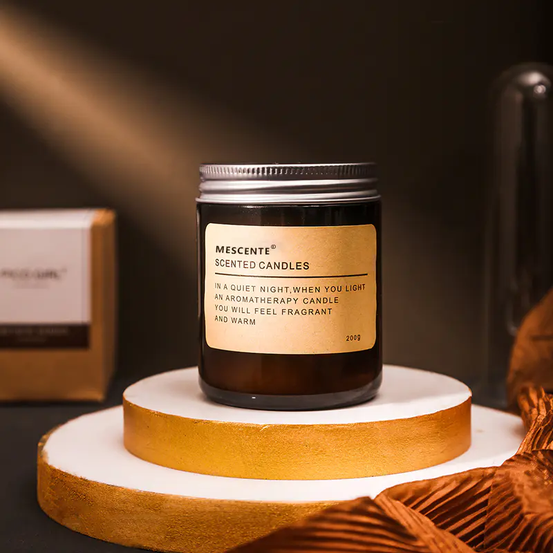 M&Scent Luxury Men Electric Dry Flower Scented Candles With Custom Lables, Scented Paraffin Candle