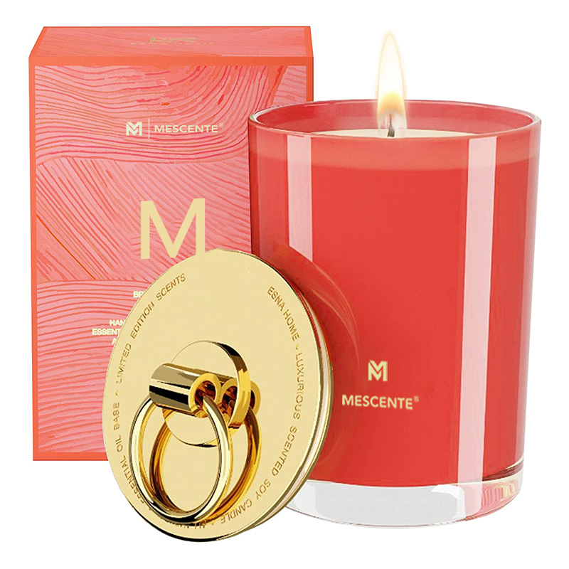 M&Scent Luxury White Soy Wax Logo Personalised Wedding Scented Candles, Custom Camp Candle
