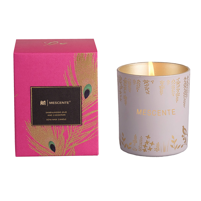 Private Label Personalised Black Wood Wick Candles Scented Luxury With Crystals