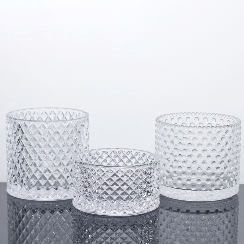 M&Scent Large 3 Wick Pink Candle Jars With Lids In Bulk, Ceramic Candle Jar For Candle Making