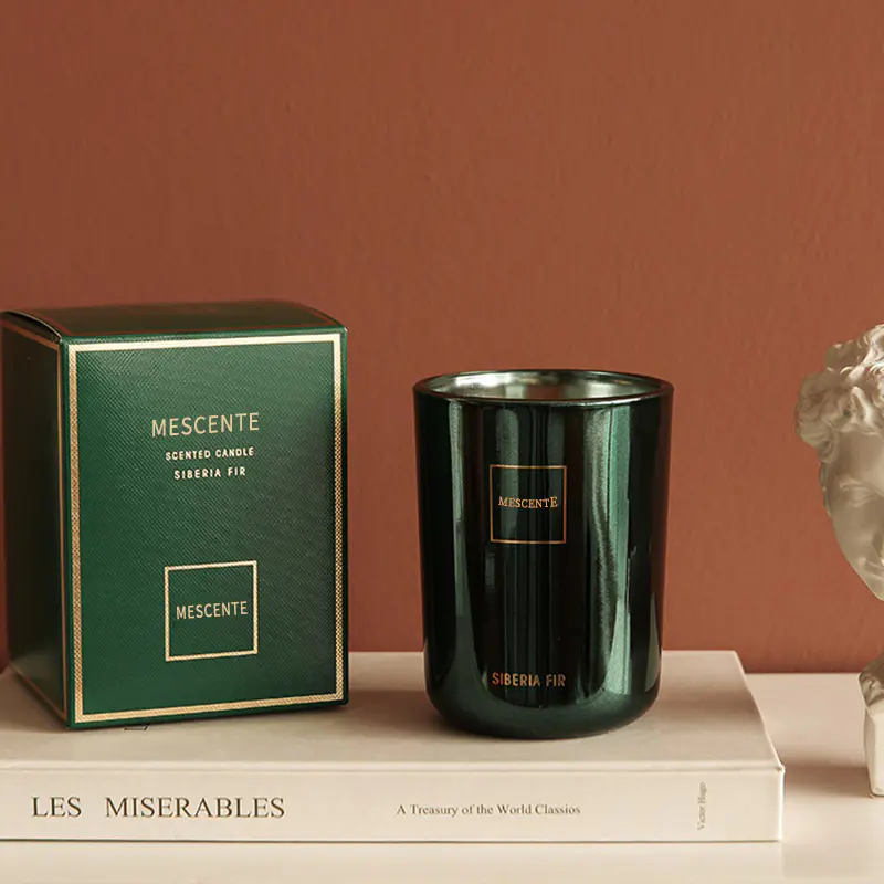 M&Scent Wholesale Customized Luxury Private Label Pillar Scented Soy Wax Wood Wick Aroma Candle