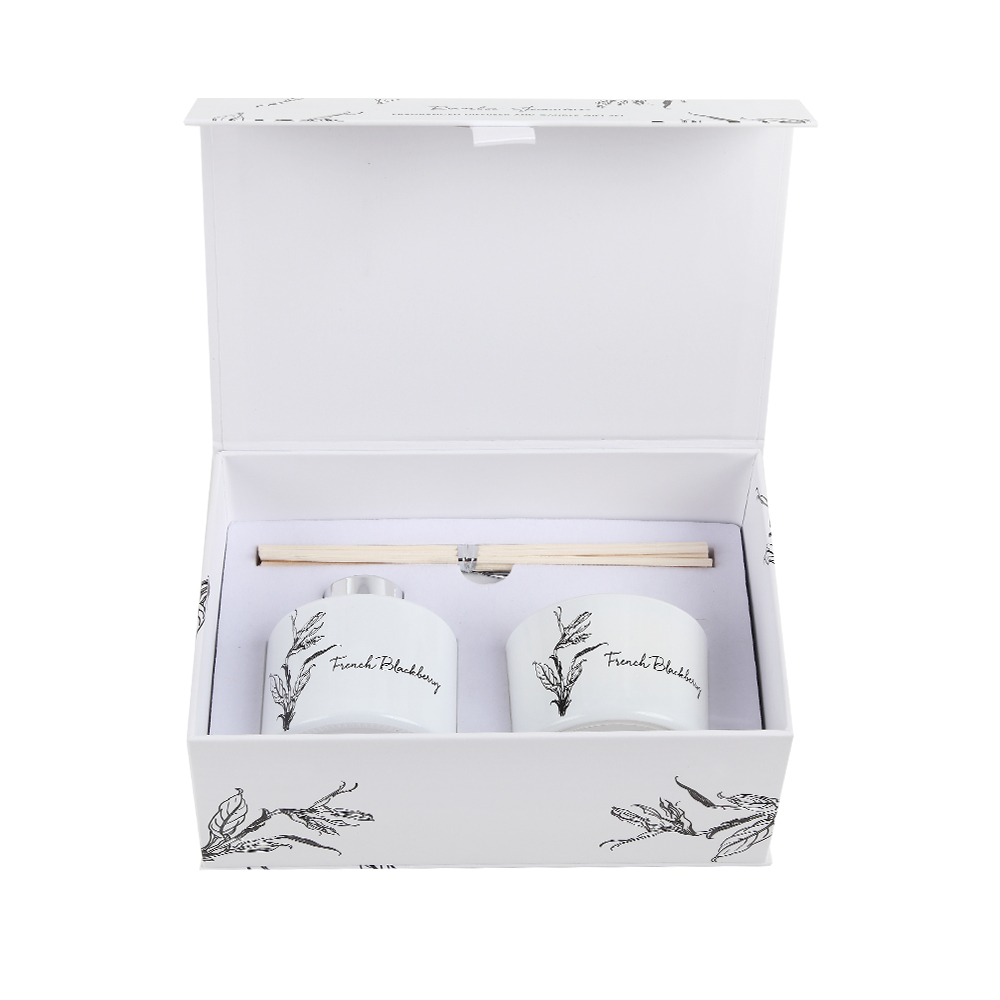 Mescente wholesale luxury private label aroma reed diffuser and scented candle gift set