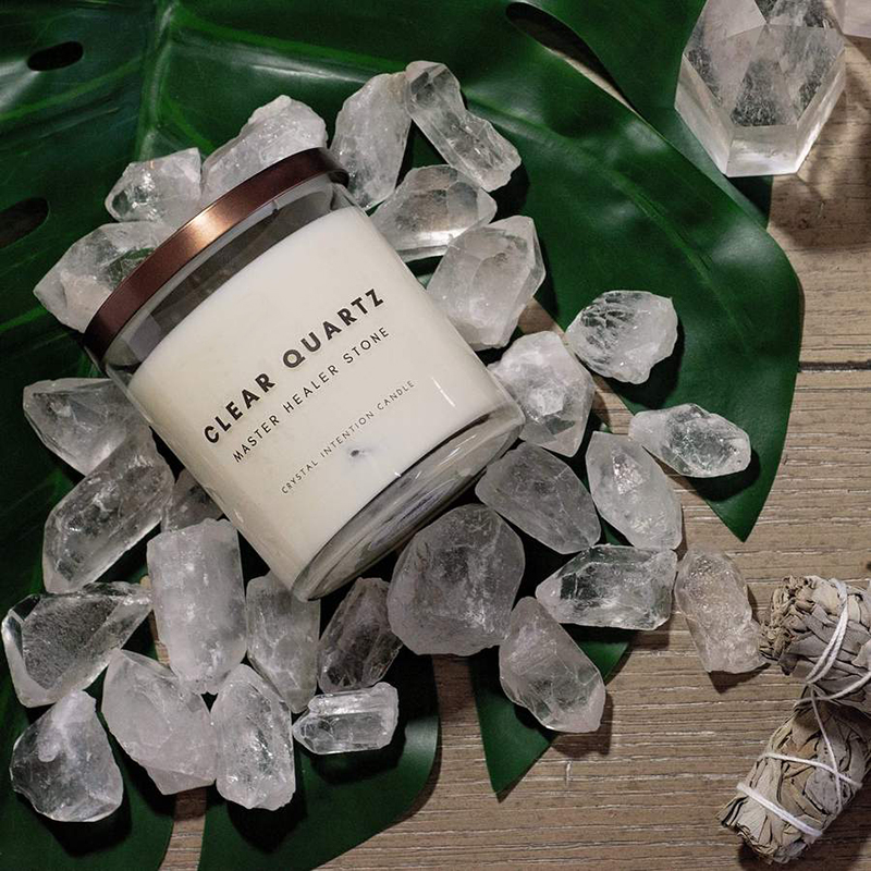 M&Scente new product ideas healing crystal infused crafts scented soy wax candles