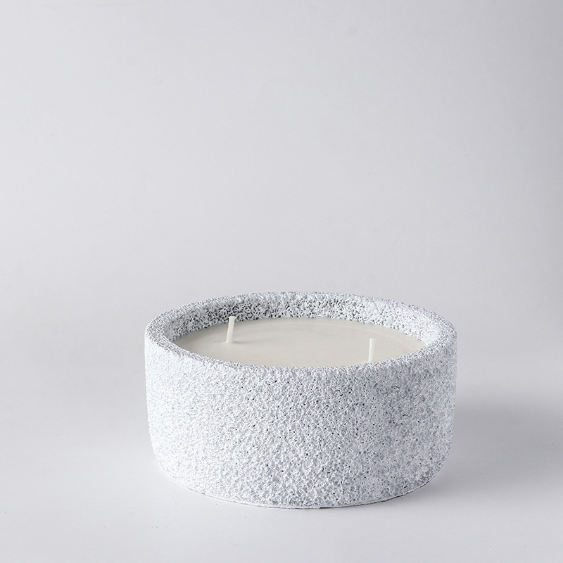 M&Scent Luxury Handmade Logo Spiritual Pillar Candles Scented Glass With Crystals, 3 Wick Candle