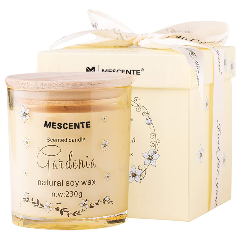M&Scent Handmade Luxury Glass Holder Spiritual Ceramics Pillar Vanilla Scented Candle With Crystals