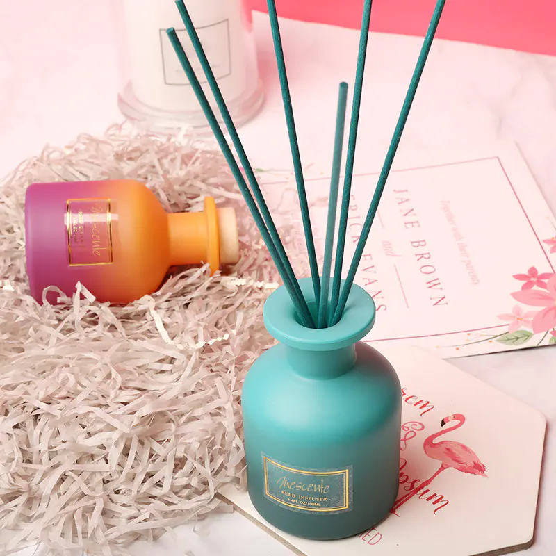 M&Scent private label round bottle home fragrance reed diffuser 