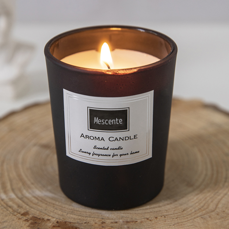 M&Scent custom printed peony scented soy wax candles, digital scented candle