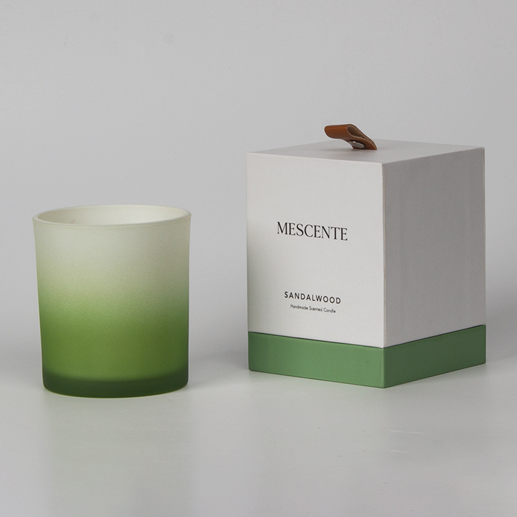 Gradient Frosted Glass Large Scented Soy Candle