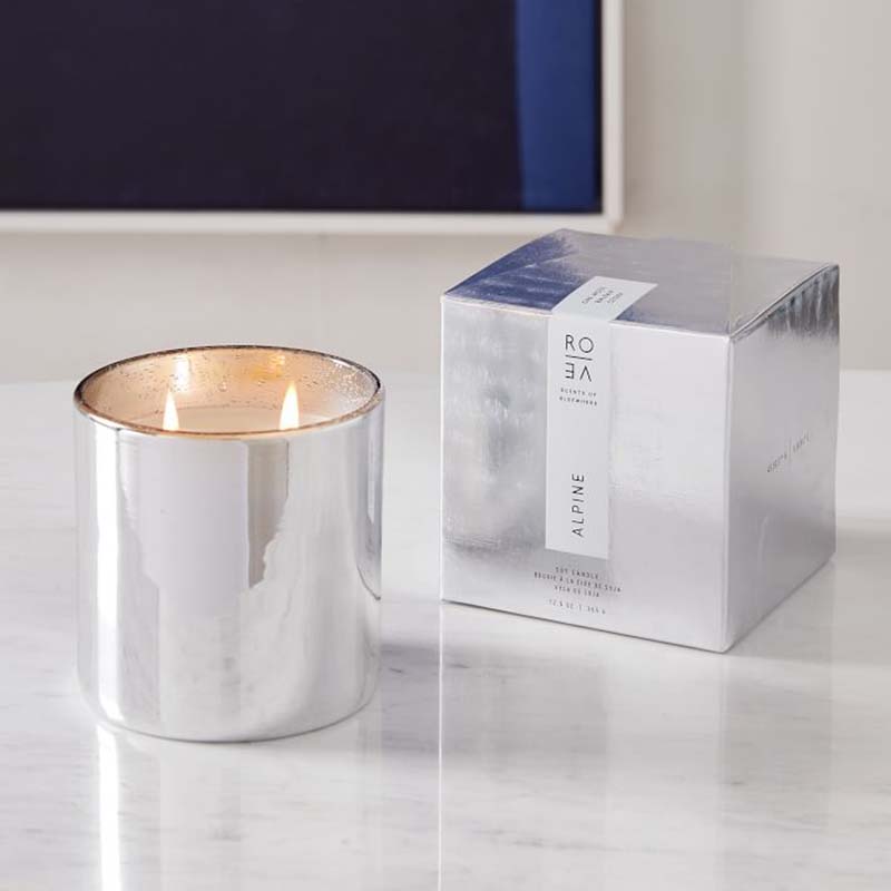 Wholesale Luxury Custom Private Label Alpine Silver Scent Candles