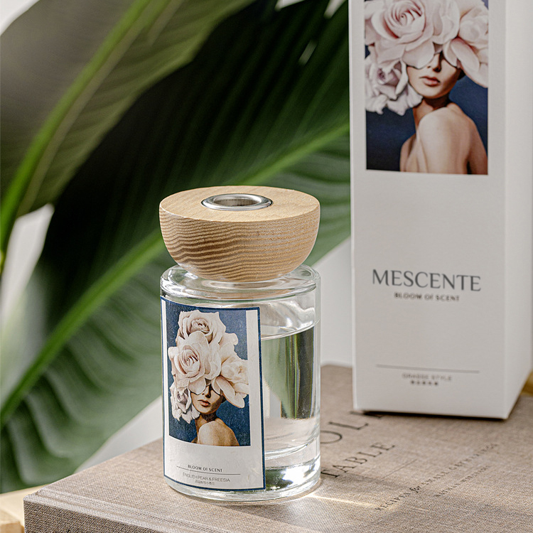 M&Scent wholesale private label glass bottle stick reed diffuser sets with stopper