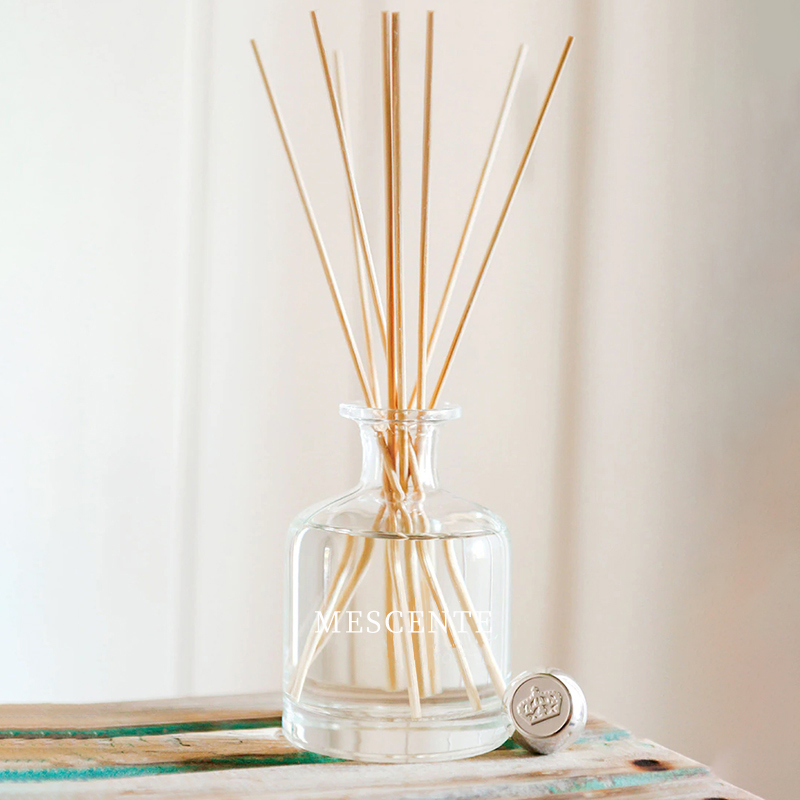 Luxury Spring 400ml Eco Friendly Pink Bottles Cement Grey Leather Magnolia Scent Flower Sticks Reed Diffuser