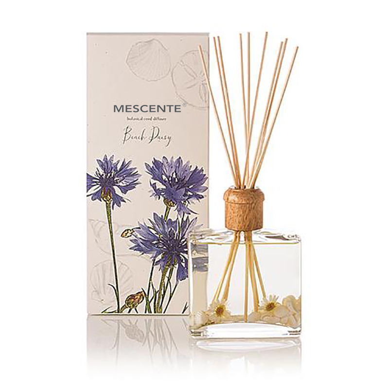 Wholesale High Quality Luxury Custom Private Label Flower Sola Wood Aroma Reed Diffuser With Box