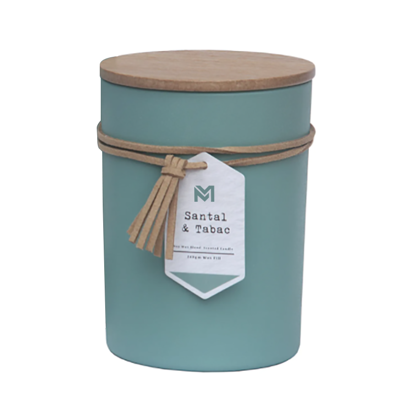 M&Scent Wholesal Private Label Wood Lid Aromatherapi Scent Soy Wax Candle Gift Set In Glass Jar