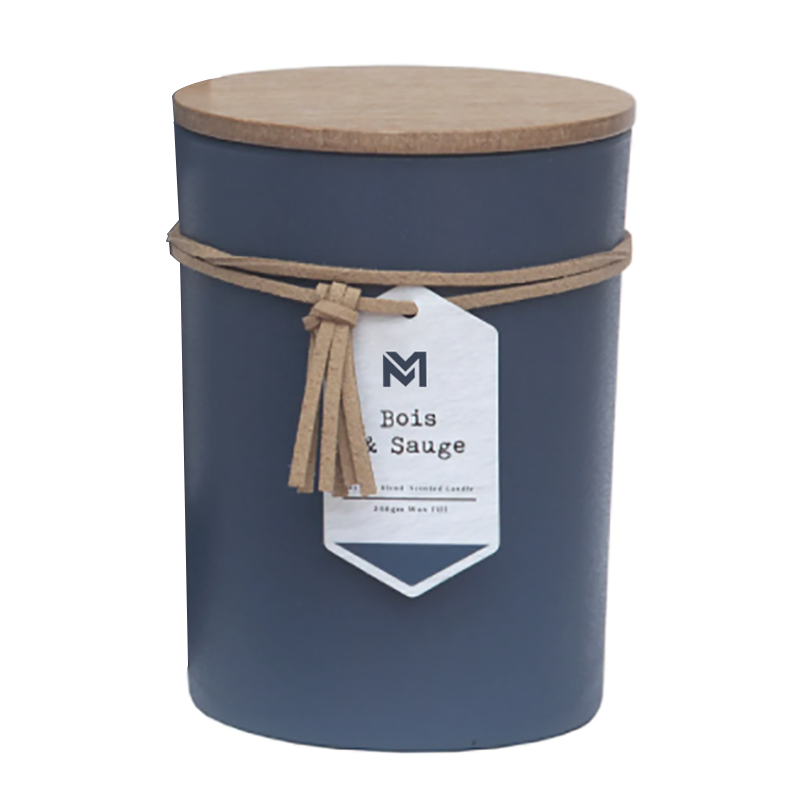 M&Scent Wholesal Private Label Wood Lid Aromatherapi Scent Soy Wax Candle Gift Set In Glass Jar