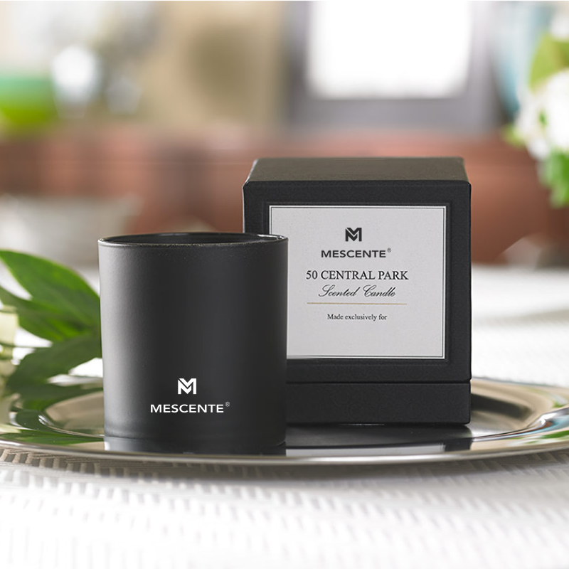 M&Scent Wholesal Luxury Private Label Chrome Male Aromatherapy Candles 22 Oz With Crystals Inside