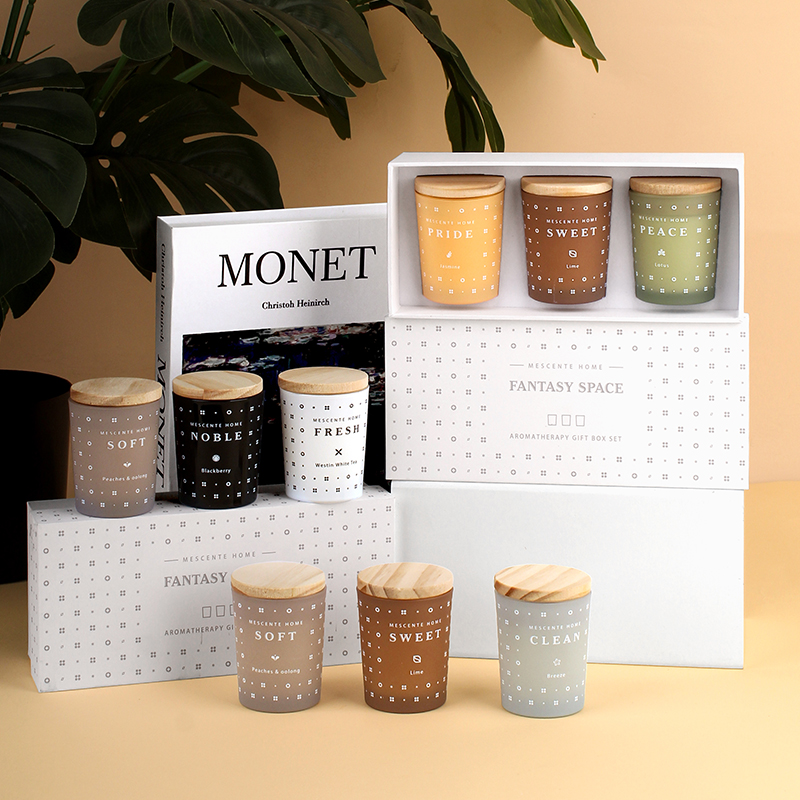 M23352 3 Pack Household Soy Wax Aromatherapy Scented candle set