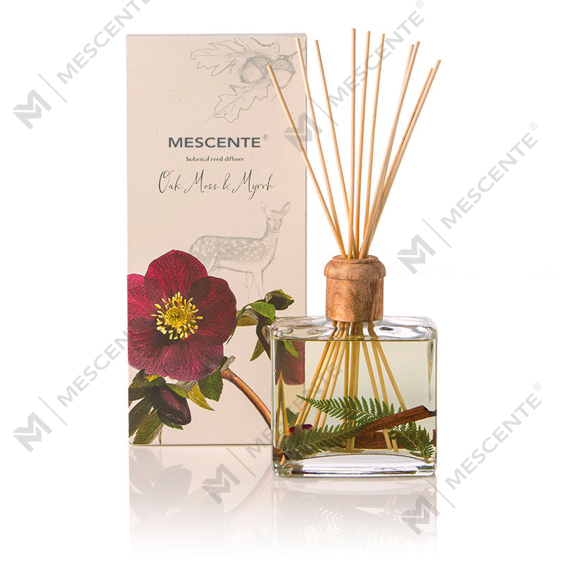 Wholesale High Quality Luxury Custom Private Label Flower Sola Wood Aroma Reed Diffuser With Box