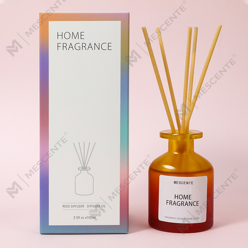 Wholesale  Unique Glass Bottle Fragrance Flowers Reed Diffuser Oil Refill With Packaging Boxes Gift Set