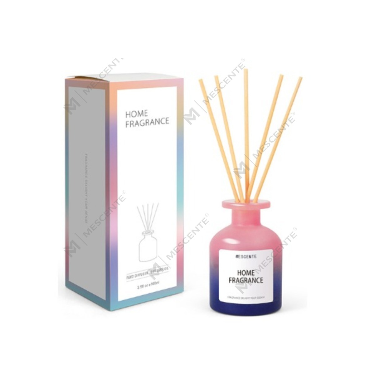 Wholesale  Unique Glass Bottle Fragrance Flowers Reed Diffuser Oil Refill With Packaging Boxes Gift Set