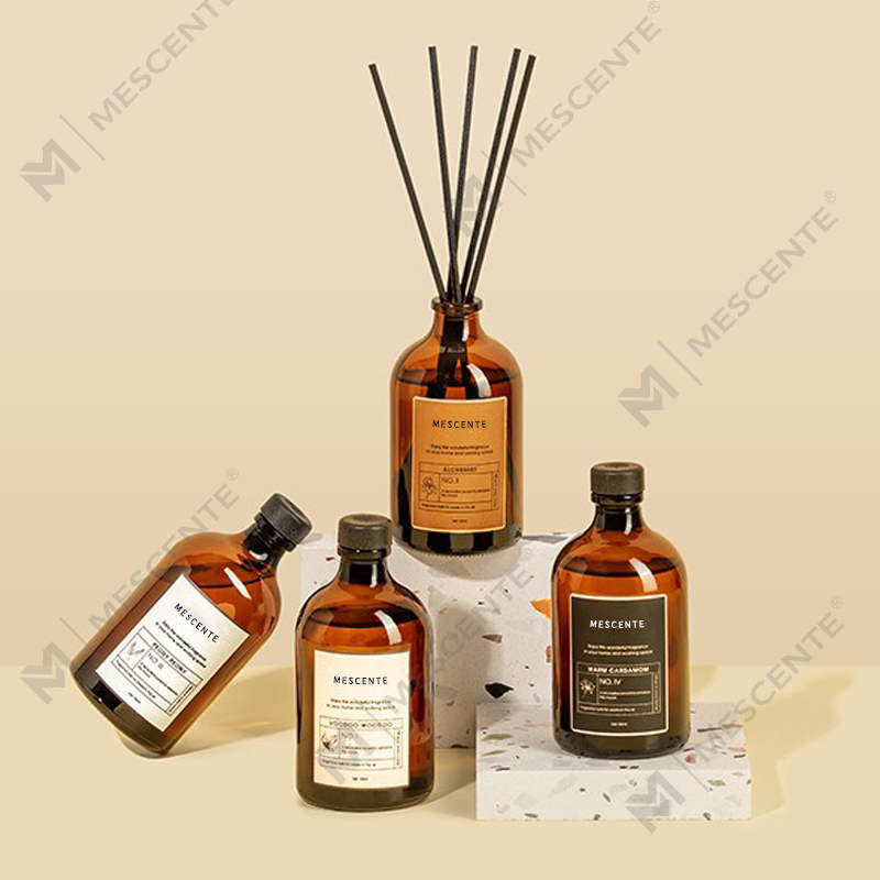 Big Black And Gold 100ml Iridescent Luxury Glass Colourful Sticks Fiber Reed Diffuser Air Freshener Solvent