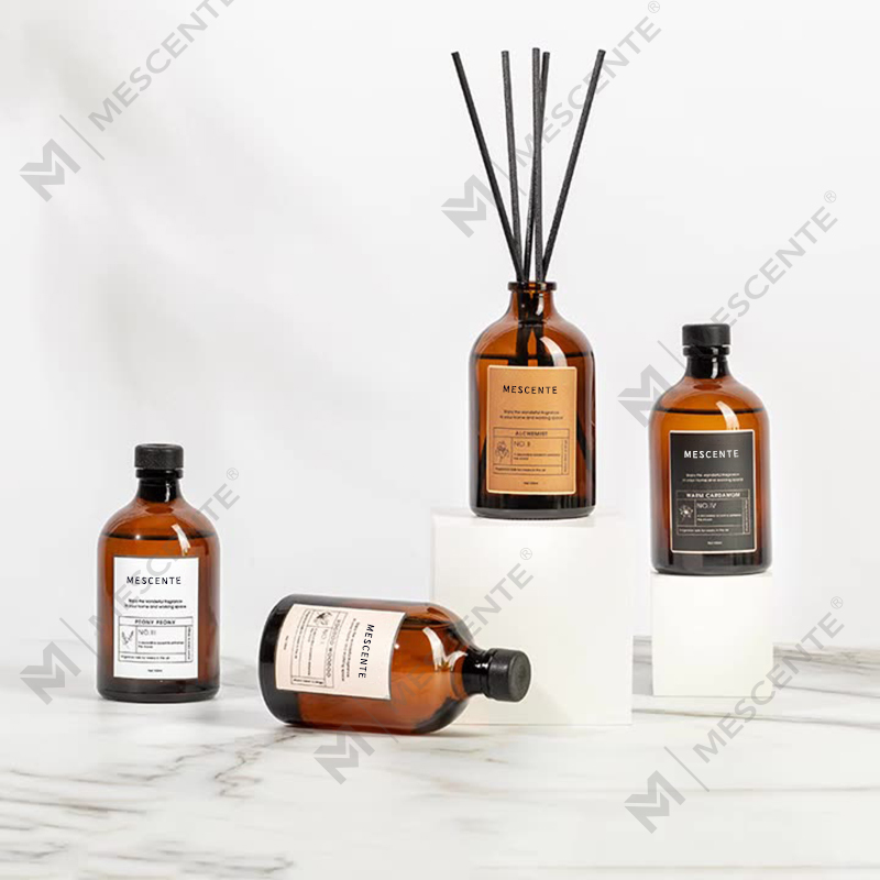 Big Black And Gold 100ml Iridescent Luxury Glass Colourful Sticks Fiber Reed Diffuser Air Freshener Solvent