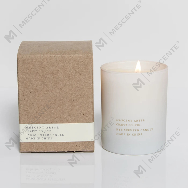 M&Scent Wholesale Cheap Private Label Large White Wood Wick Aromatherapy Scented Essential Oil Candles