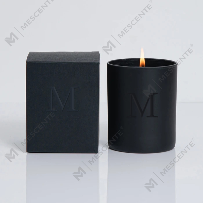 M&Scent Wholesale Luxury Black Unique Jars Wedding Decorative Scented Soy Candles With Crystals