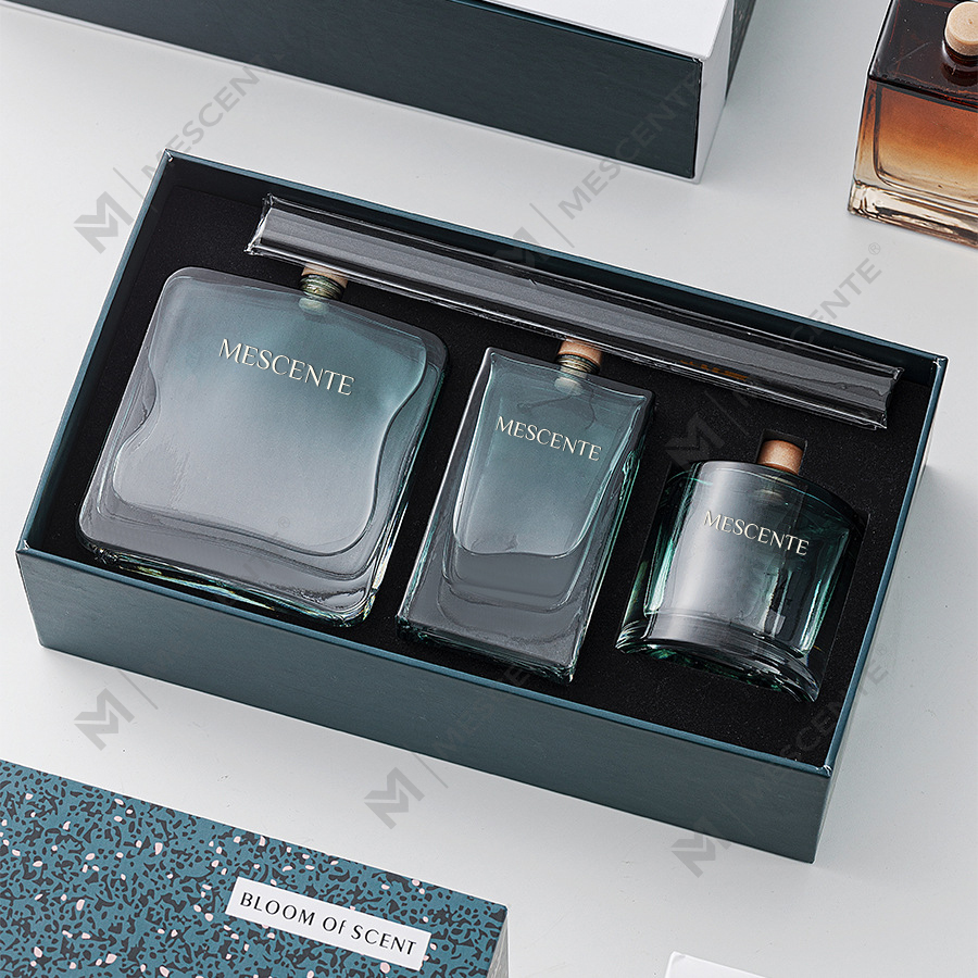 Brown 3 In One Nordic Heart Vanilla Reed Diffuser Home Fragrance Triangle Turkish Child Proof