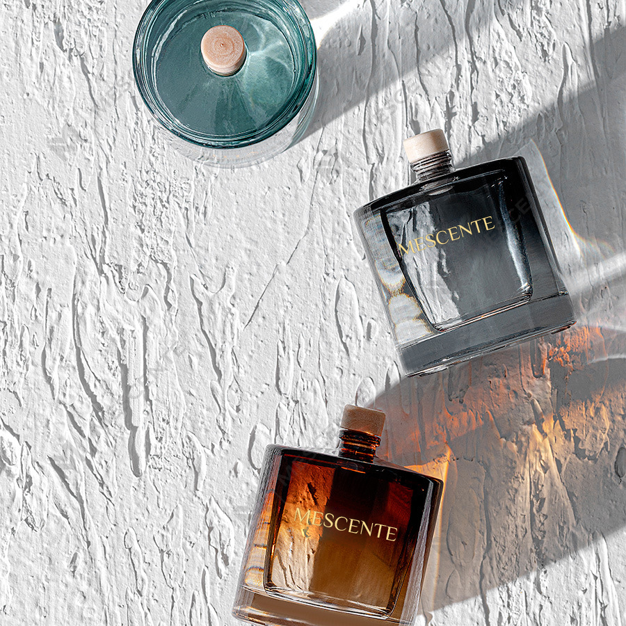 Brown 3 In One Nordic Heart Vanilla Reed Diffuser Home Fragrance Triangle Turkish Child Proof