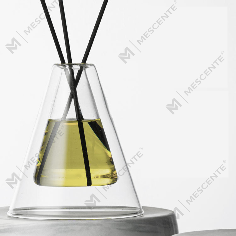 Custom  Large Hex Essenza Unique Glass Bottle White Frosted Extra Air Aroma Reed Diffuser Home Fragrance, Reed Diffusers Christmas