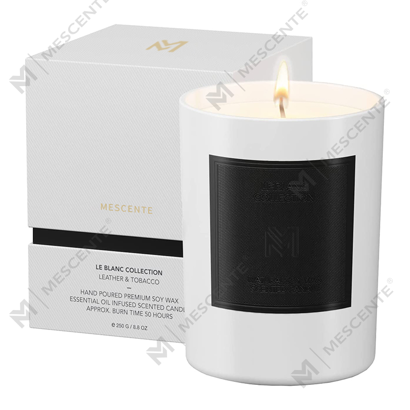 M&Scent Wholesale Custom Luxury Black Glass Jar Christmas Aromatherapy Soy Wax Candle Sets