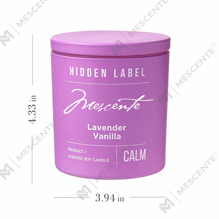 M&Scent Wholesale Luxury Private Label Black Jars Scented Soy Wax Candles With Crystals