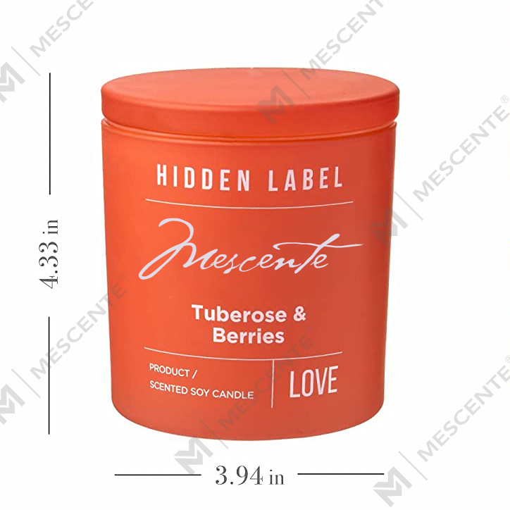 M&Scent Wholesale Luxury Private Label Black Jars Scented Soy Wax Candles With Crystals