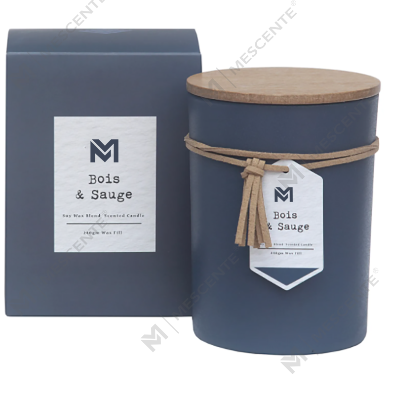 M&Scent Wholesal Private Label Wood Lid Aromatherapi Scent Soy Wax Candle Gift Set In Glass Jar