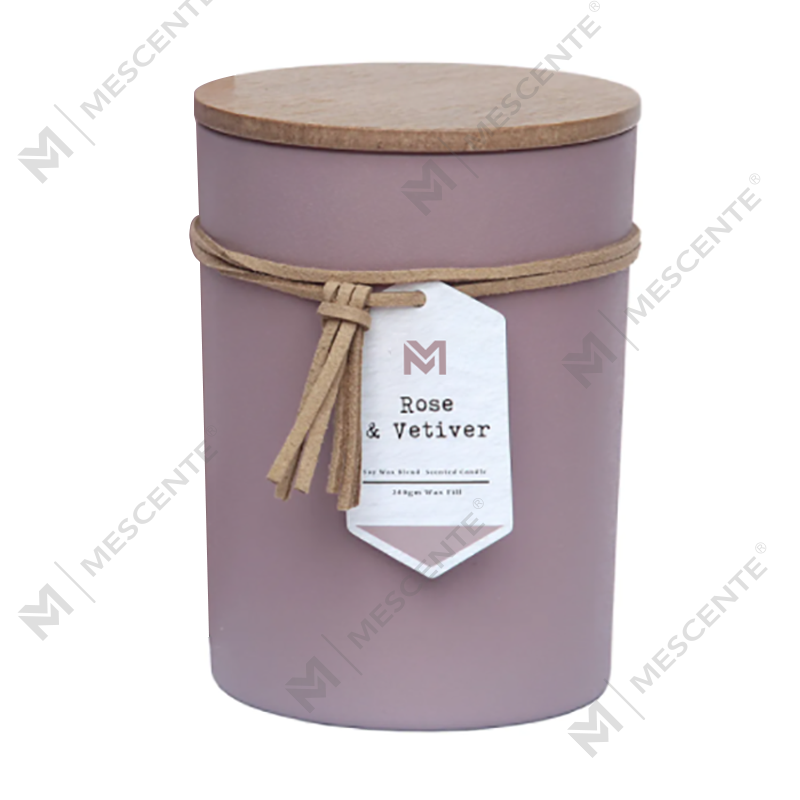 M&Scent Wholesal Private Label Wood Lid Aromatherapi Scent Soy Wax Candle Gift Set In Glass Jar
