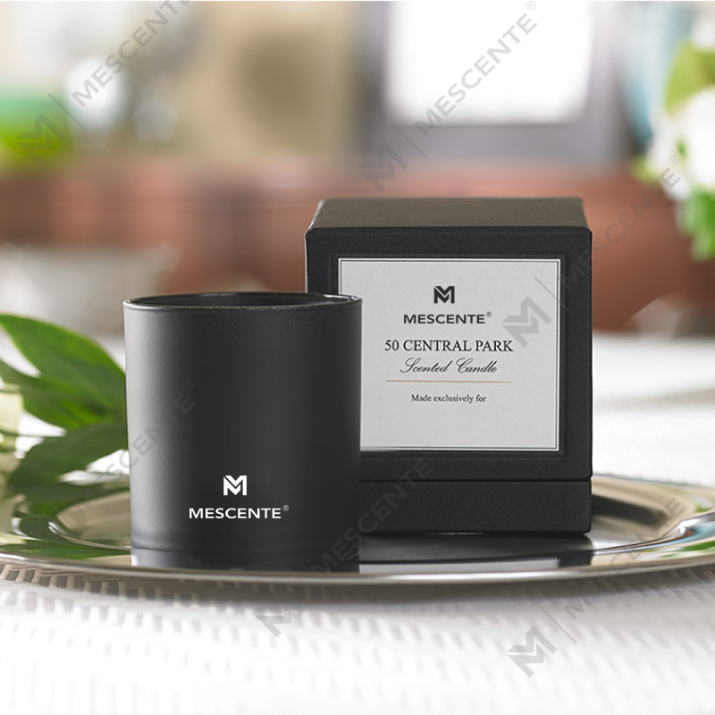 M&Scent Wholesal Luxury Private Label Chrome Male Aromatherapy Candles 22 Oz With Crystals Inside