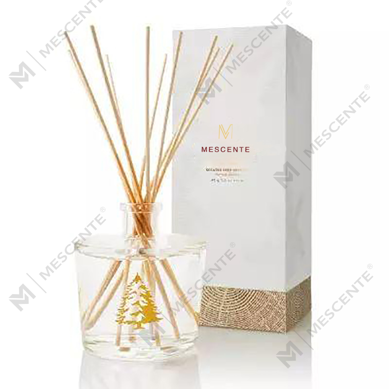 M&Scent Wholesale Luxury Glass Bottle Stik Fiber Round Wood Screw Aroma Reed Diffuser Gift Sets