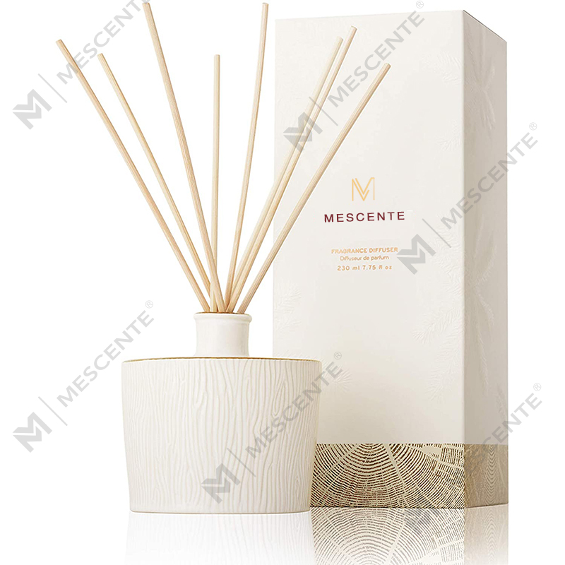 M&Scent Wholesale Luxury Glass Bottle Stik Fiber Round Wood Screw Aroma Reed Diffuser Gift Sets