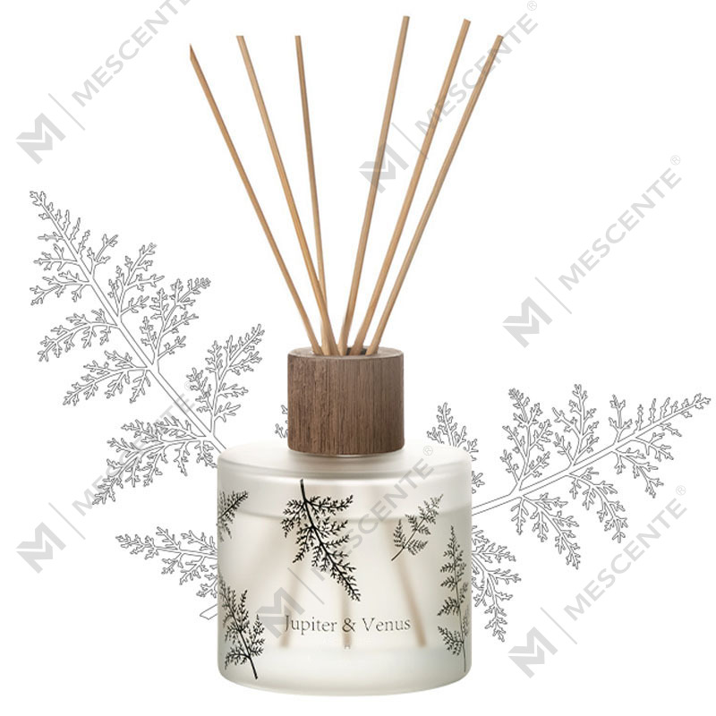 M&Scent Wholesale Luxury Custom Decorative Amber Glass No Fire Unique Transparent Floral Aroma Reed Diffuser