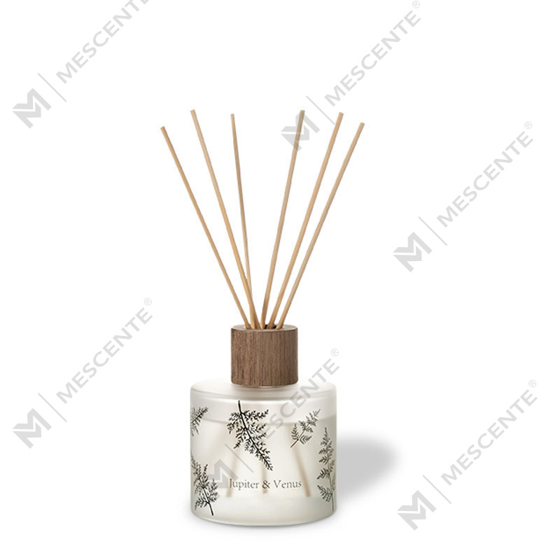 M&Scent Wholesale Luxury Custom Decorative Amber Glass No Fire Unique Transparent Floral Aroma Reed Diffuser