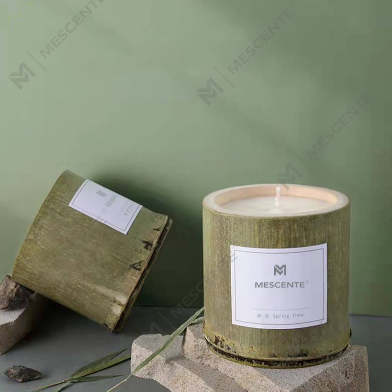 M&Scent luxury wood candle holder candles private label scented with box