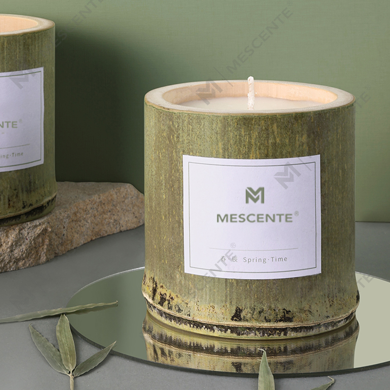 M&Scent luxury wood candle holder candles private label scented with box