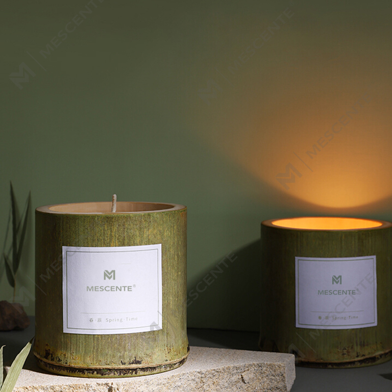 M&Scent luxury wood candle holder candles private label scented with box