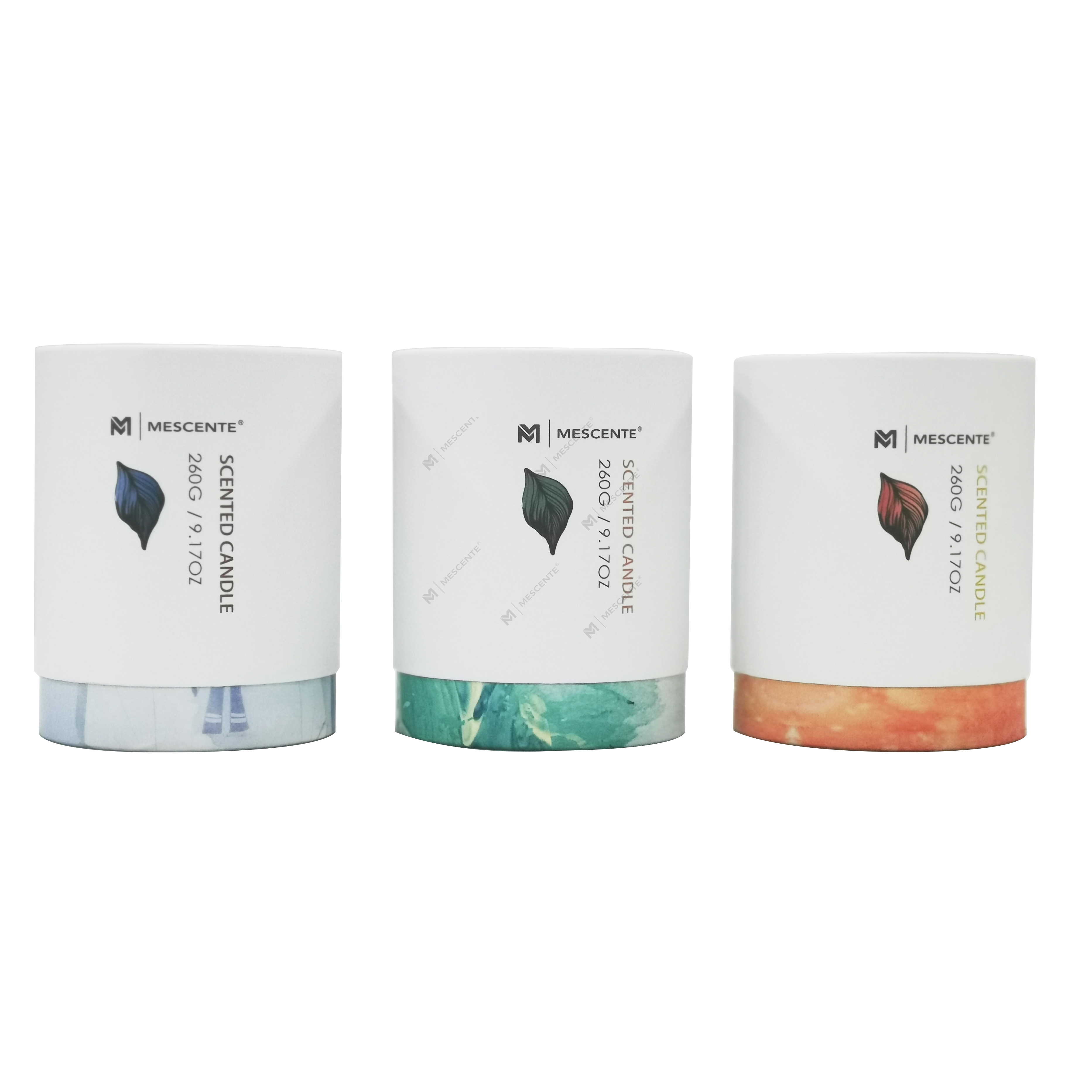 M&Scent wholesale private label green glass jar palm candle,spiritual candles