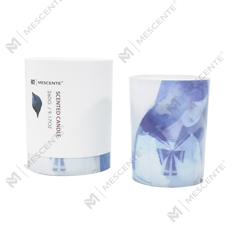 M&Scent wholesale private label green glass jar palm candle,spiritual candles