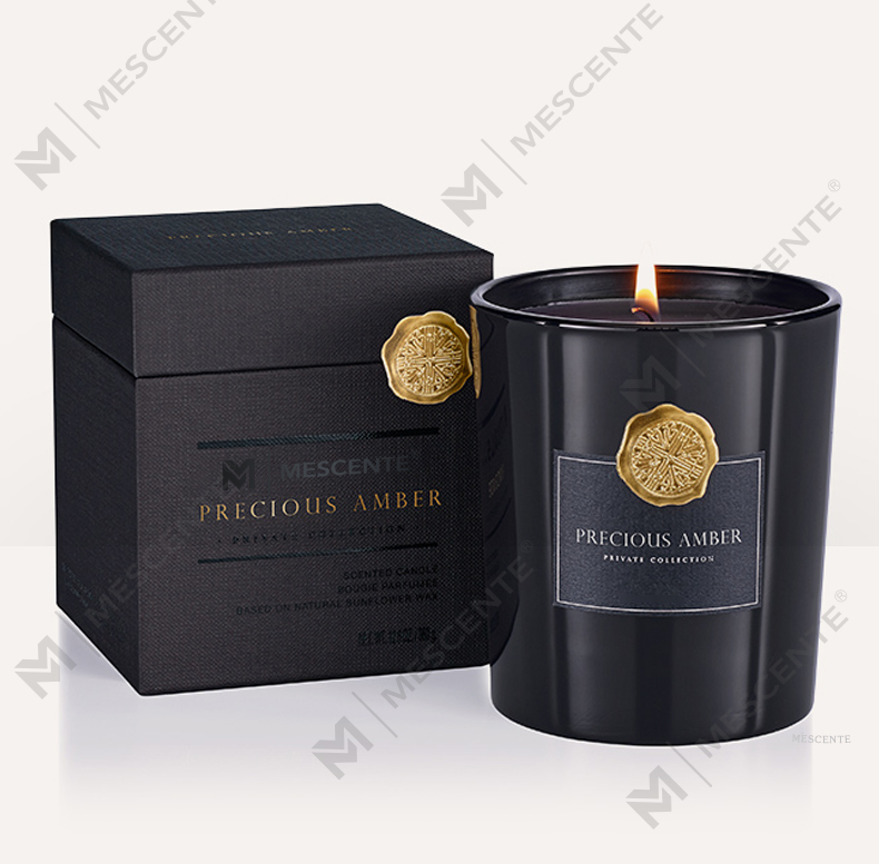 M&Scent luxury custom private label decorative glass jars scented soy wax candle