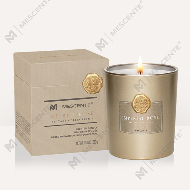 M&Scent luxury custom private label decorative glass jars scented soy wax candle